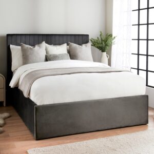 Rowan Grey Ottoman Bed - Double